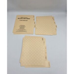 Betty Crocker Recipes For Today 1986 TABS or INDEXES ONLY 18 Complete